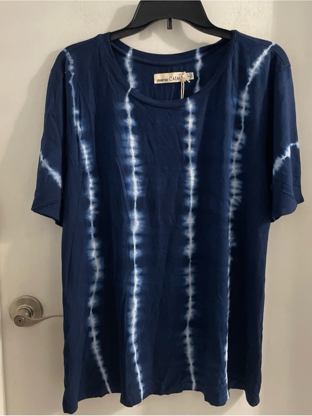 NWT Johnny Was Calme small Collab Tie Dye Navy Blue T Shirt $98.00